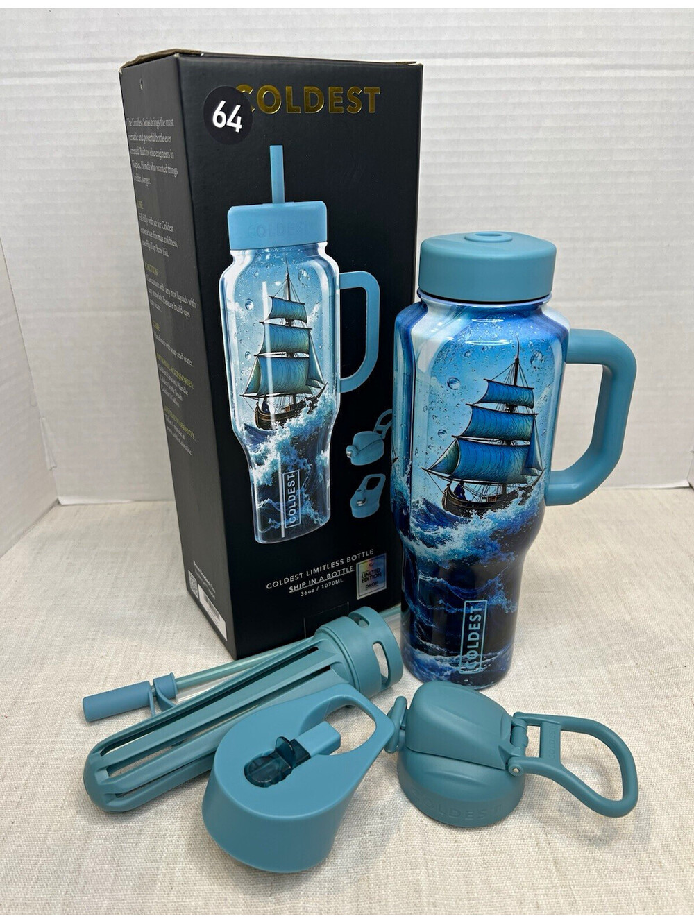 Coldest Limitless Ultra 36 oz Insulated Water Bottle